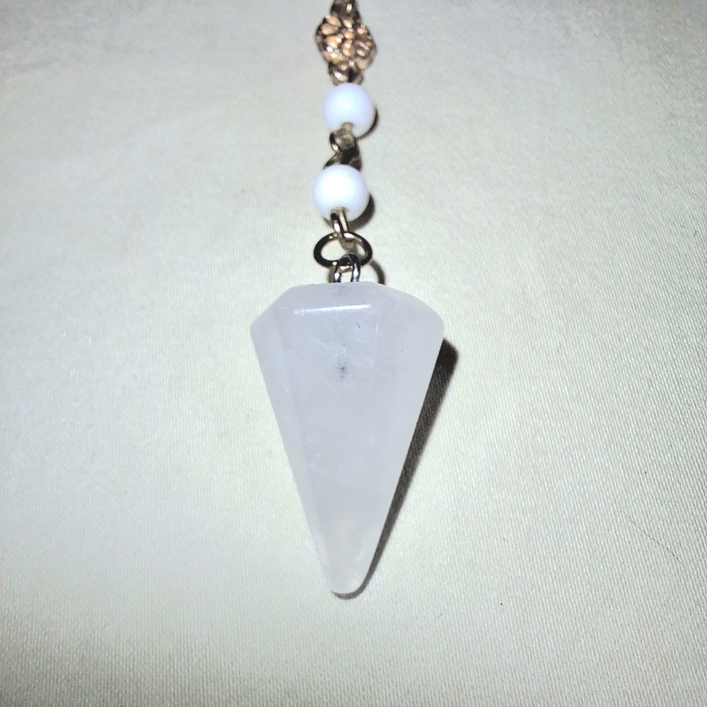 Clear White Quartz Pendulum